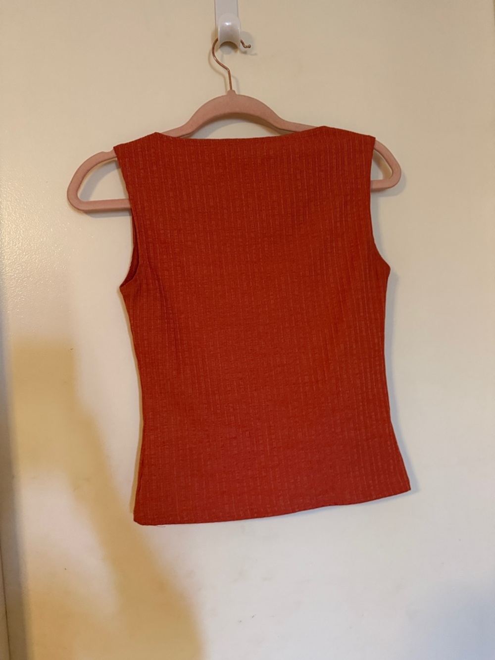 Reformation Ribbed Knit Top in Rust - Picture 3 of 4